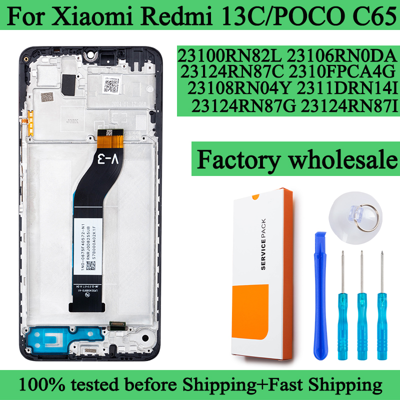 23100RN82L 23124RN87G プレミアム液晶 Xiaomi Redmi 13C 4G ディスプレイタッチスクリーン 13C 5G デジタイザパネルアセンブリ POCO C65 液晶