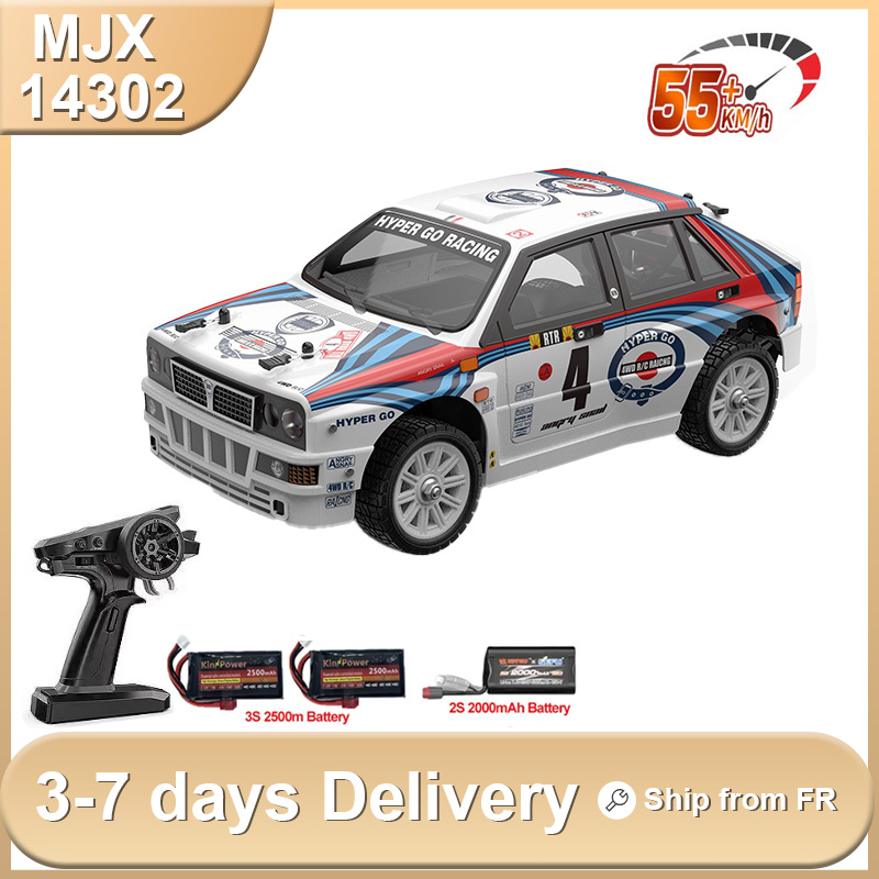 1/14 MJX 14302 新しい V2.0 Rc カーブラシレスモーターハイパーゴー 4wd オフロードリモートコントロールカー 55 キロ高速レーシングドリフトおもちゃ子供