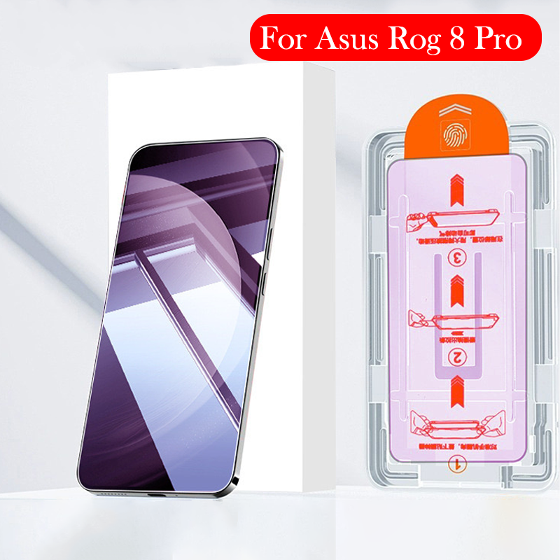 アンチブルーライト強化ガラス Asus Rog 8 プロ防塵インストールフィルムスクリーンプロテクター ASUS ROG 8