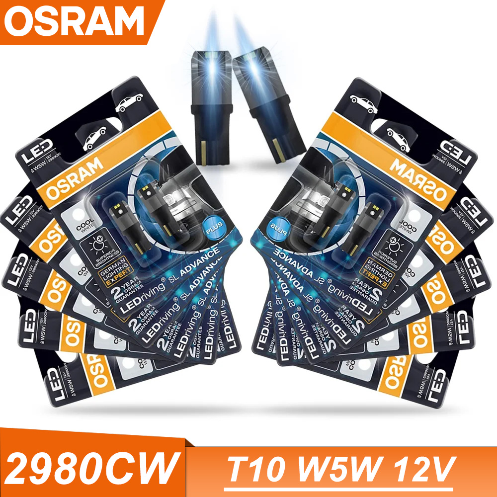 オスラム LED T10 12V W5W 194 LEDriving SL Advance 6000K ホワイト車読書電球ドアランプインテリアライト 1.5 ワット 2980CW 卸売業者