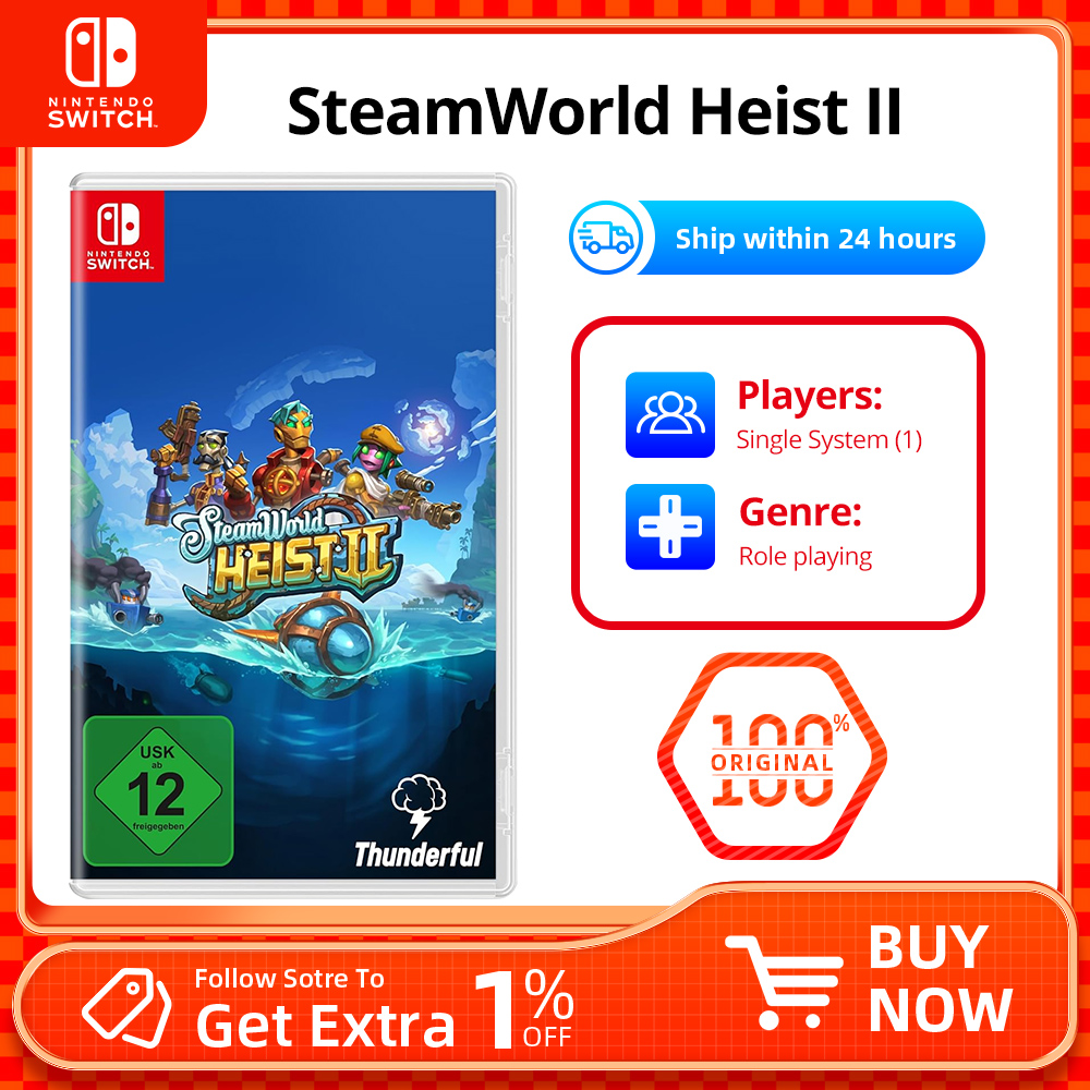 SteamWorld Heist II Nintendo Switch ゲームセール 100% オリジナル物理ゲームカード RPG アクションジャンル Switch OLED Lite コンソール用