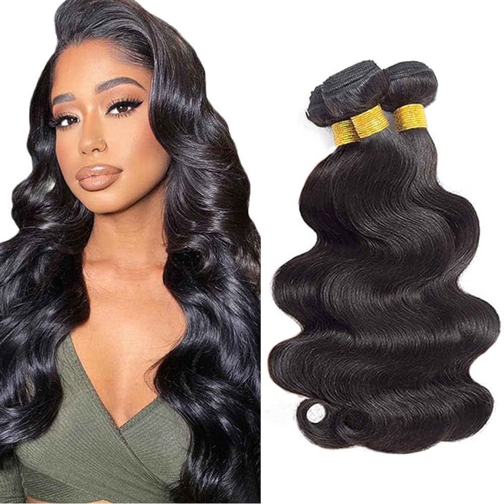 Body Wave 人毛バンドル 14A Remy Raw Virgin Jupade エクステンション バンドル、ナチュラル ブラック 10-34 インチ