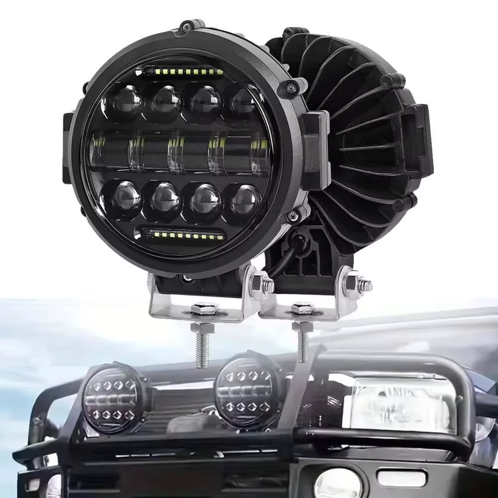 7 インチ超高輝度ラウンドスポット高低ビーム Led ワークライトドライビングランプトラック 4X4 ジープオフロード使用 SUV UTV ATV フォグライト