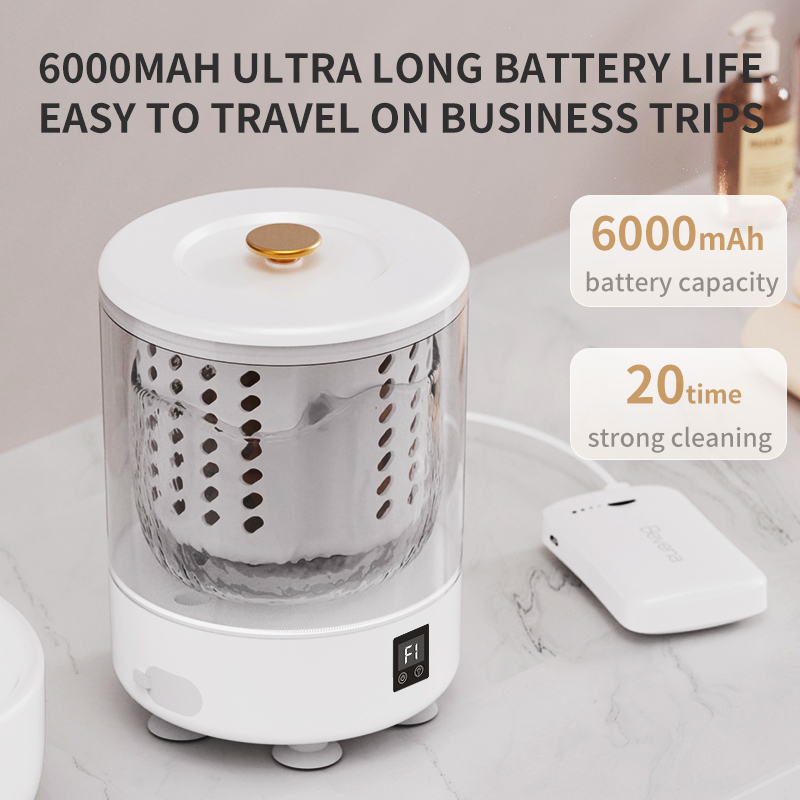3L ミニポータブル洗濯機内蔵スピン乾燥機能家庭用旅行洗濯機下着靴下服
