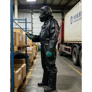 工場直販のPVC安全服、産業用作業防護服、化学防護服セット