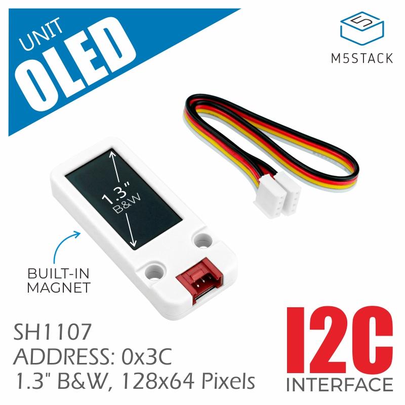 M5Stack 公式 OLED ユニット 1.3 インチ 128 x 64 ディスプレイ