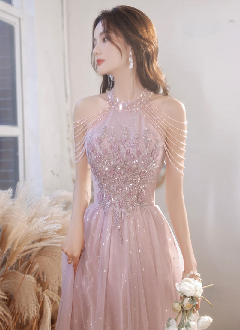 高級高品質ピンクのイブニングドレス 2026 用プロム誕生日社交家シニア特別な Vestidos パーティードレス女性のための