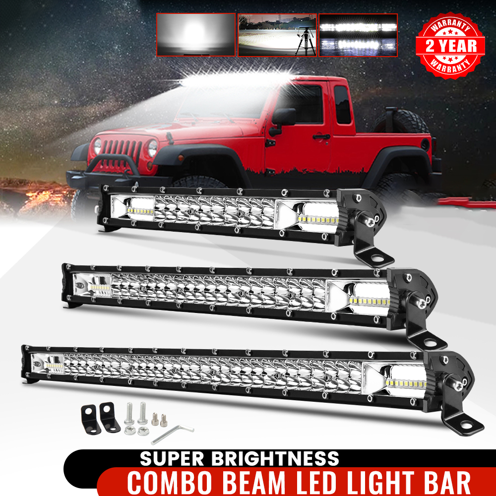 12D 14 "20" 26 インチ LED ライトバー/ワークライト車 60W 120W 180W 240W スーパースリム LED バー IP67 防水トラクター 4X4 オフロード 4WD ATV トラック LED ワークライト 12V 24V