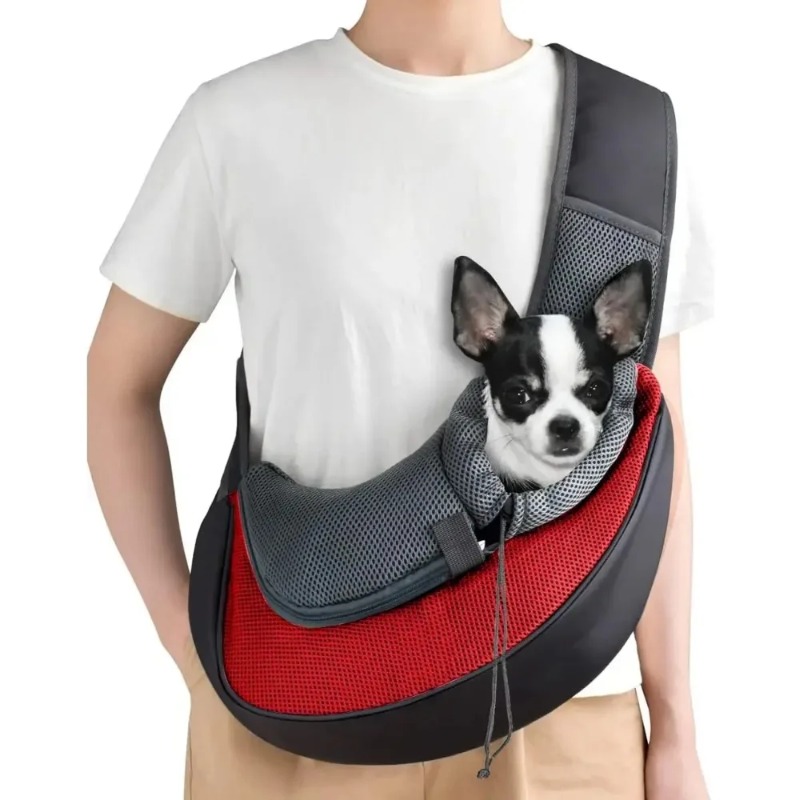 小型犬用ペット子犬キャリア屋外旅行犬ショルダーバッグメッシュオックスフォードシングルコンフォートスリングハンドバッグトートポーチ