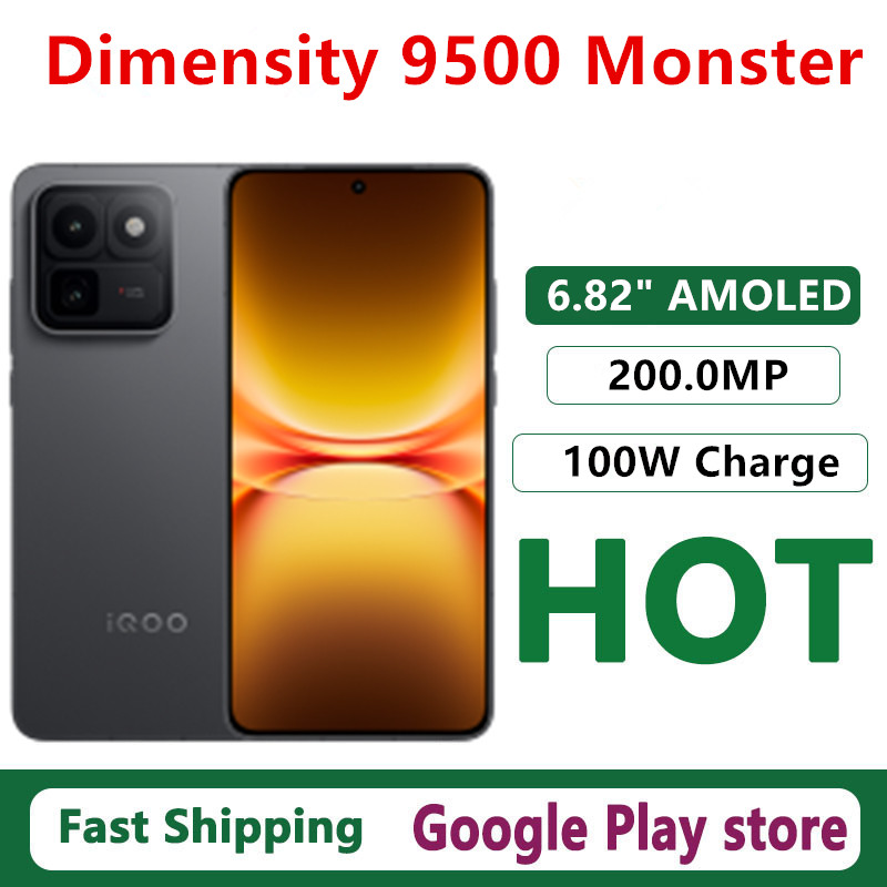 オリジナル Vivo Iqoo 15T 携帯電話寸法 9500 モンスター 6.82 "AMOLED 144HZ 200.0MP カメラ 100 ワット充電 8000mAh IP69 防水