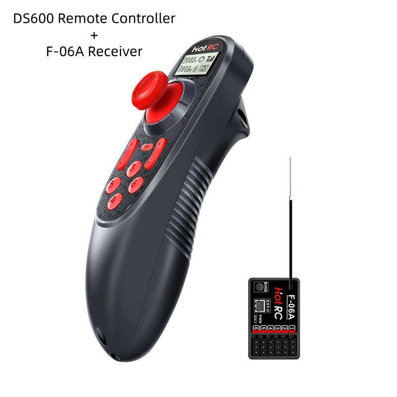 HOTRC DS-600 6CH 2.4GHz 無線システム送信機リモートコントローラー F06A/F06AT/ F01A/ F01AT/SBUS-A と互換性 RC ボート用