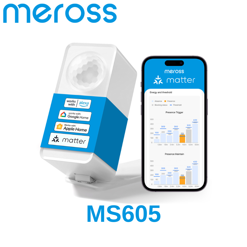 Meross Matter スマート プレゼンス センサー スレッド バッテリー エディション MS605 光センサー Apple Home、Google Home、および Alexa をサポート