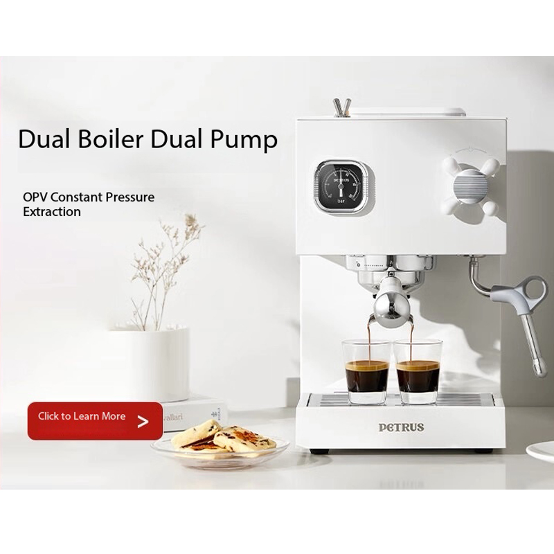 ペトルス エスプレッソコーヒーマシン コーヒーメーカー ポルタフィルター付き スチームワンド ミルク泡立て器 (58mm) PE3888