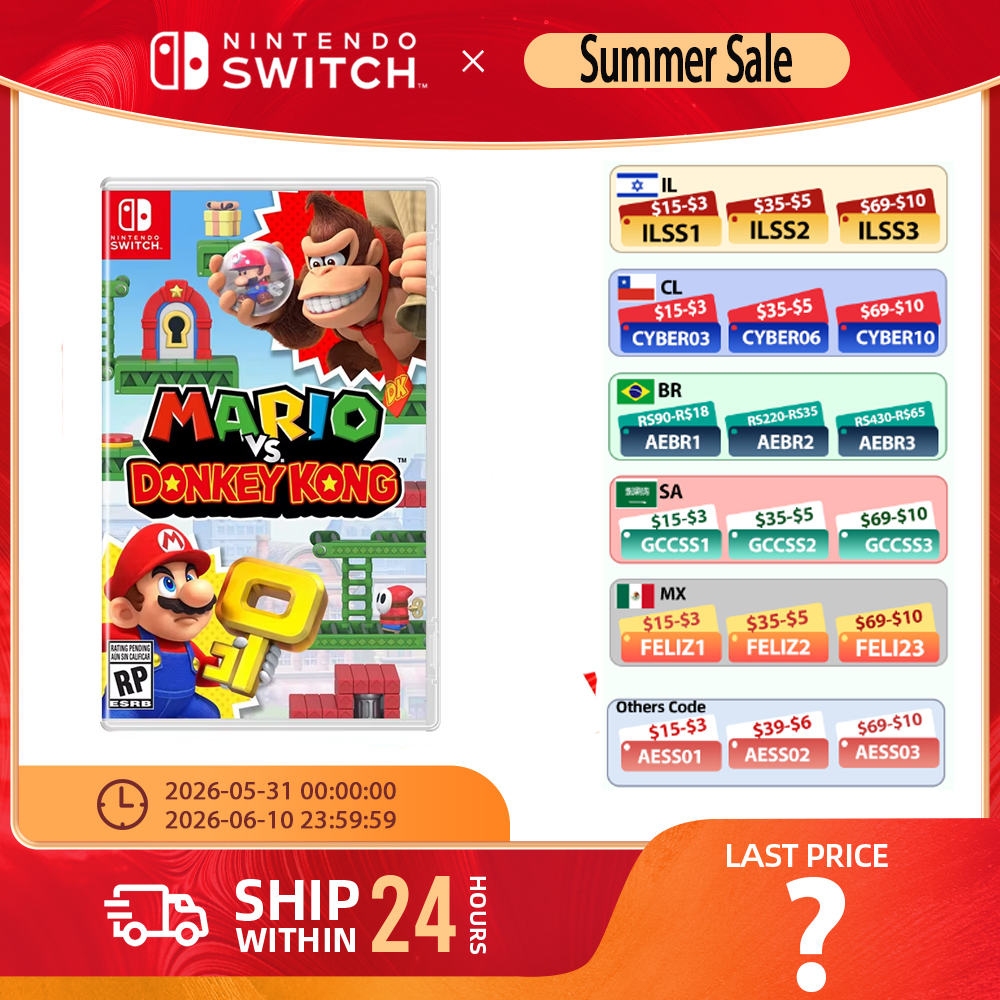 マリオ vs.ドンキーコング - Nintendo Switch ゲームカートリッジ物理カードは、Switch OLED Lite 用 TV 卓上ハンドヘルドモードをサポート