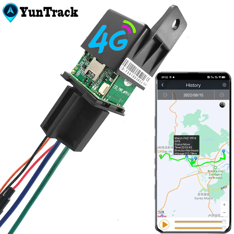 CJ730 プラスリレー GPS トラッカー車のトラック電動バイクカットオイル 4 グラムロケーター ACC 牽引通話アラームセキュリティ保護