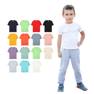男女兼用サマーTシャツ（無地、半袖、スポーツコットンTシャツ、男の子用衣料、対象年齢4～15歳）