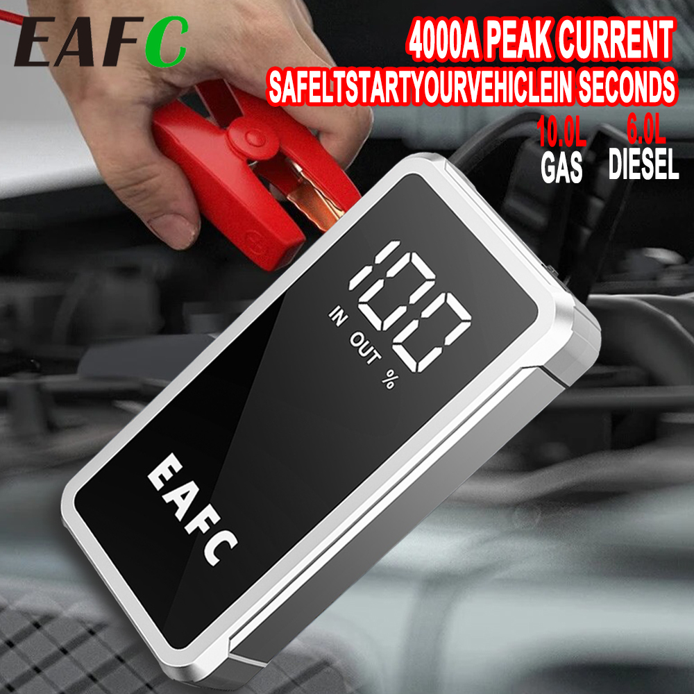 EAFC 4000A/1000A 車のジャンプスターター供給バッテリースターターブースター自動起動装置ポータブル電源銀行 12V ジャンプスターター