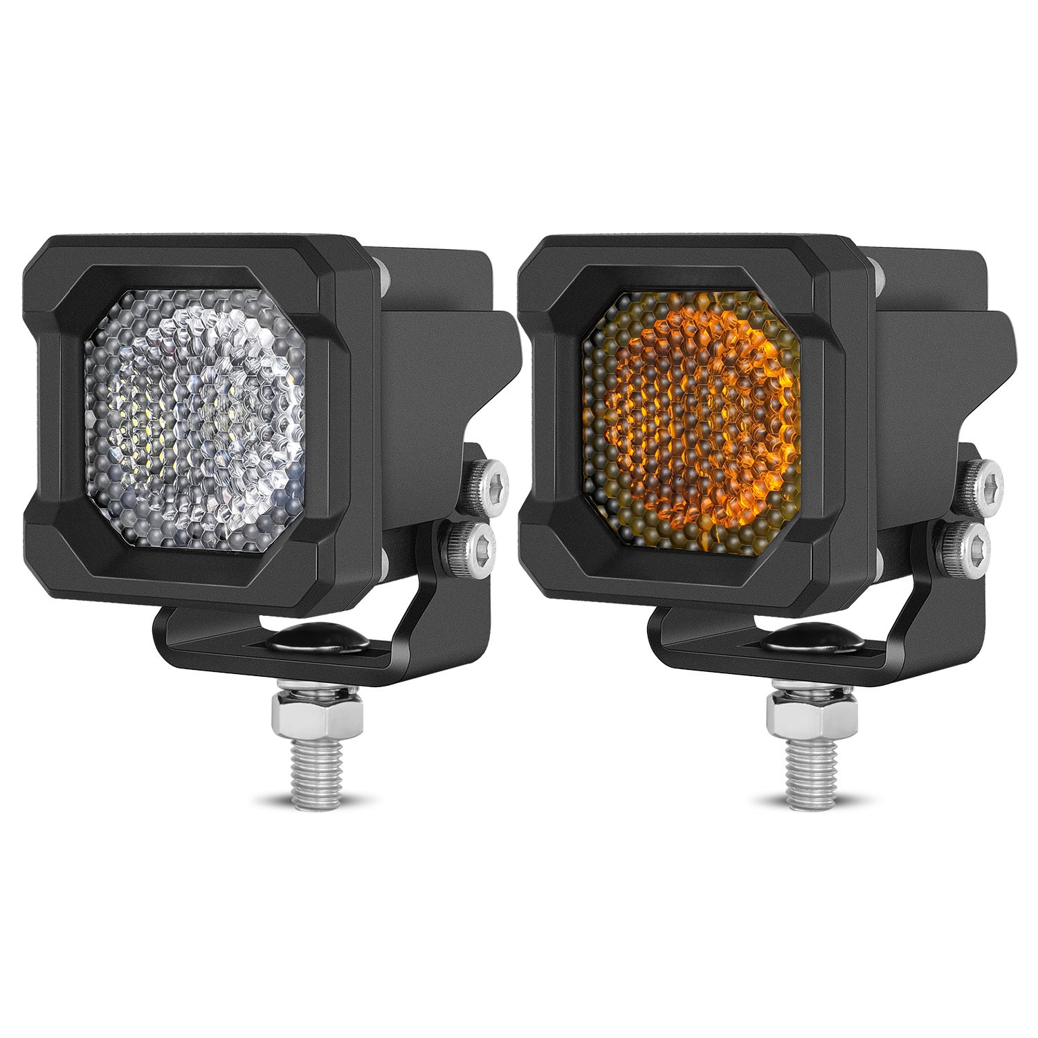 2020-2023 ポラリス RZR プロ 1 ピース/2 ピース 2 "インチ LED ポッドライトスポットフラッドドライビングビーム 9V-30V ワークフォグドライビングライトバーバックアップ