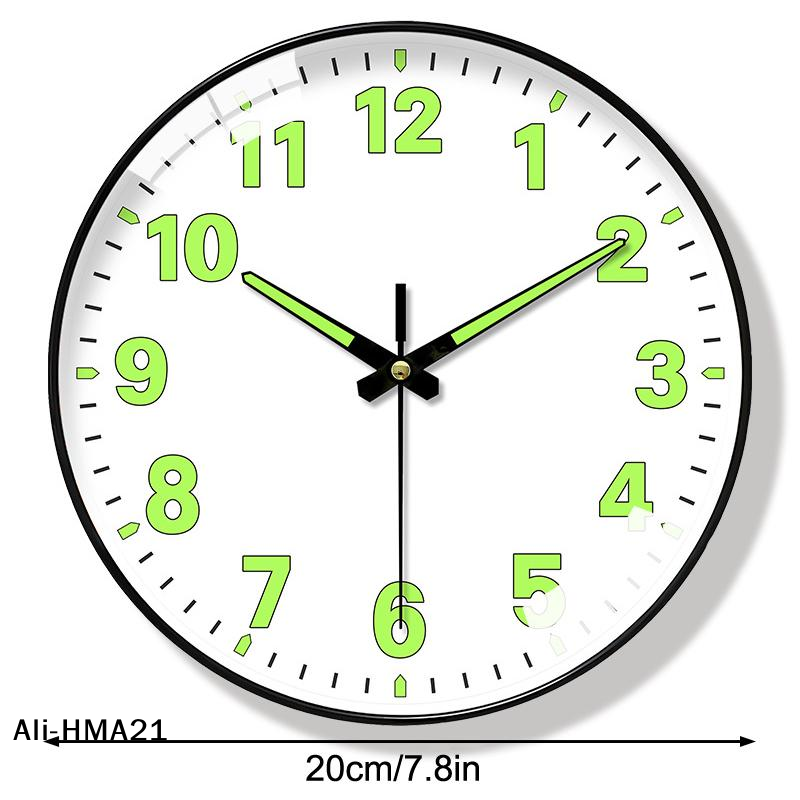 1PC Luminous Wall Clock Light In Dark Night Digital Quartz Movement Bedrooms Living Room Study Loudspeaker Mute Clock For Home