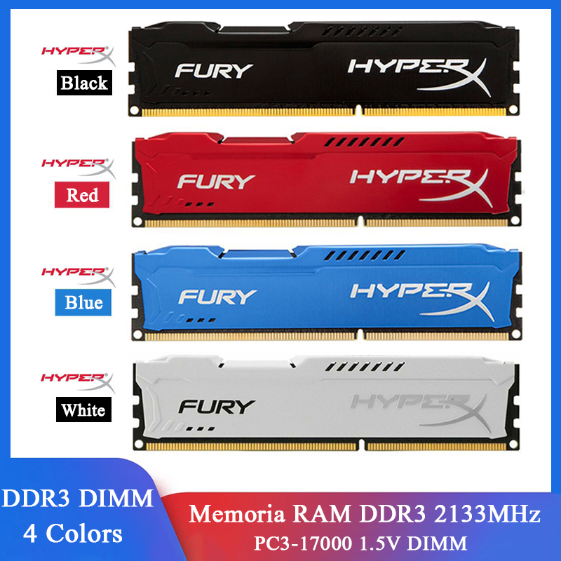 DDR3 Furyメモリ RAM DDR3 8GB 2133MHz 8GB 2400MHz PC3-19200 PC3-17000 デスクトップメモリ 240ピン DIMM 1.5V DDR3 RAMメモリモジュール