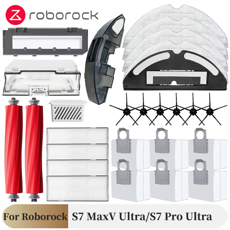 Roborock S7 Maxv ウルトラ S7 プロウルトラロボット真空メインサイドブラシモップ Hepa フィルターダストバッグクリーニングローリングブラシアクセサリー