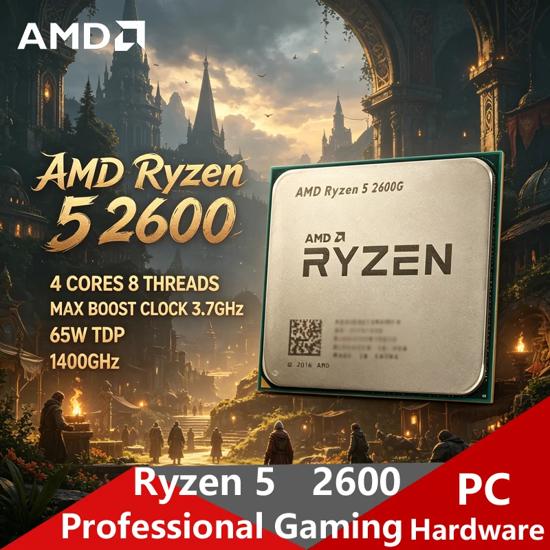 AMD Ryzen 5 3400G トレイ デスクトップ CPU 4 コア 8 スレッド、3.7GHz ブースト、65W TDP、統合 Radeon GPU、AM4 ソケット OEM ルース プロセッサ