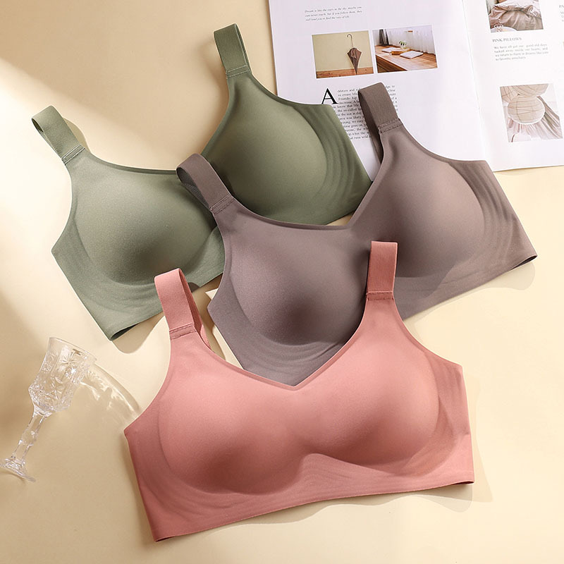 美背中 大きいサイズ ソフトサポート プッシュアップブラ 女性用 シームレス ワンピース ノンワイヤー 調節可能 スポーツ 薄手 ブラジャー シームレス