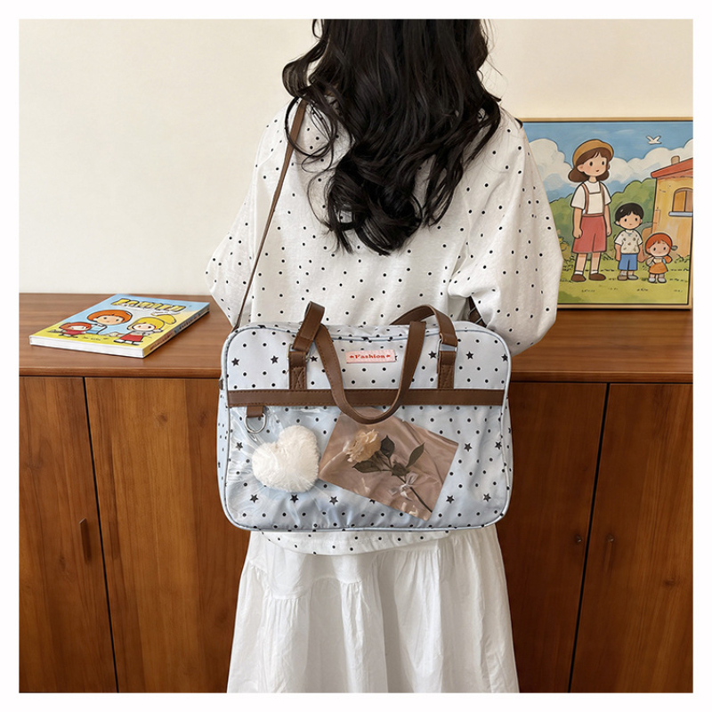 Cute Cartoon Clear Ita Bag 13.3 14 Inch Laptop bag Large Capacity Anime Pin Display Crossbody Shoulder Handbag for Girls