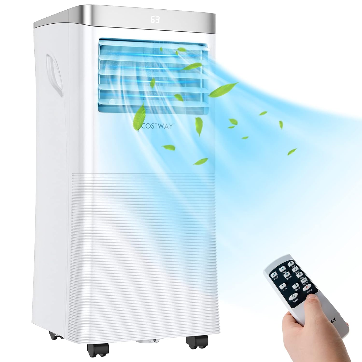 ポータブルエアコン、8000 BTU エアクーラー、ファン付き