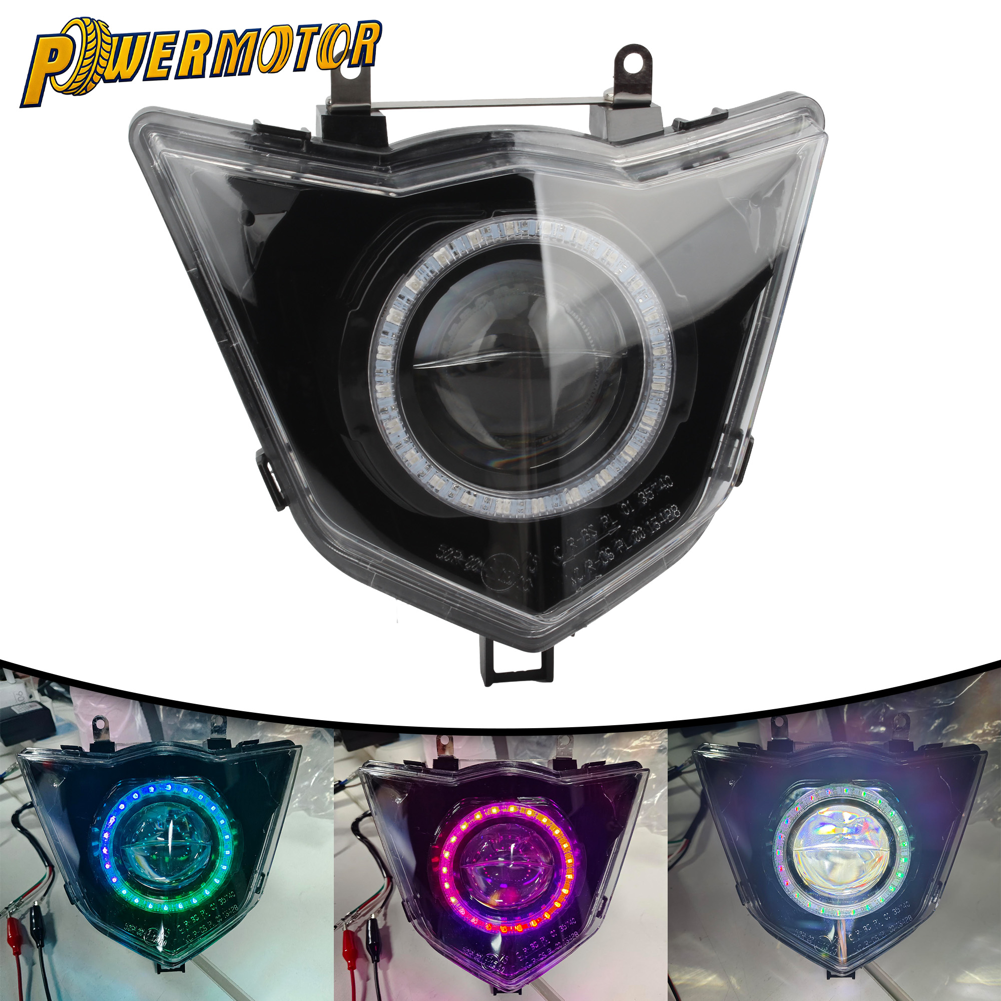 モトクロス LED ヘッドライト変更されたヤマハ WR125 WR 125 X R 2009-2016 オートバイアプリ制御エンジェルアイヘッドライトアクセサリー