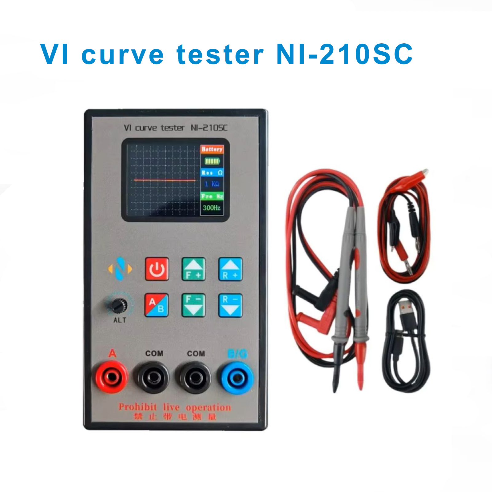 新到着 18 レベル周波数調整可能 2.0 インチ TFT スクリーン NI-210SC ポータブル デュアル チャネル VI カーブ テスター