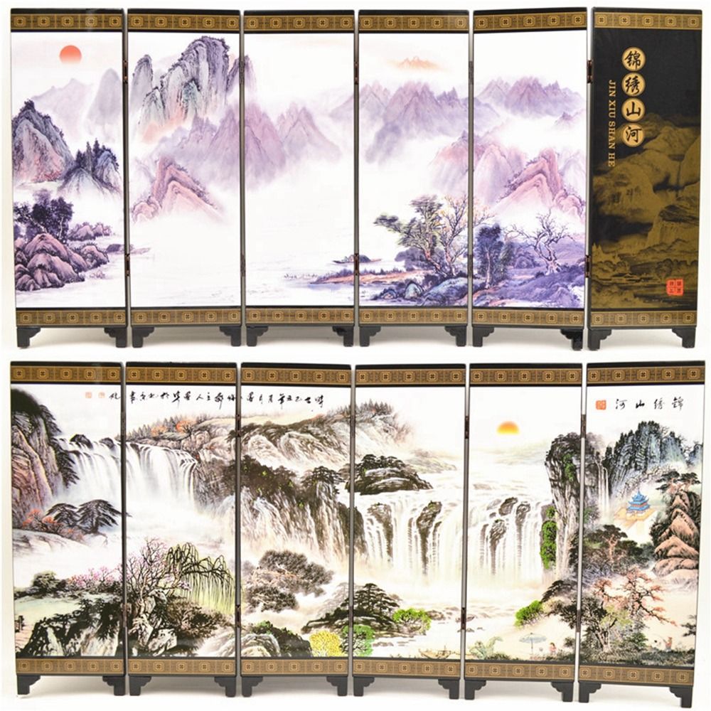 特集 注目の手工芸品 ビジネスギフト 旅行土産 中国壁画屏風装飾品 アンティーク漆器 間仕切り