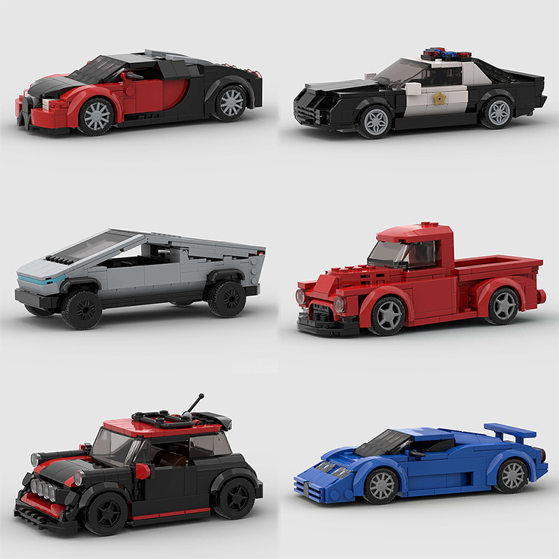 MOC スピードカーレース SUV ピックアップ GT500 G63 R8 RX7 車両モデルビルディングブロックスーパーレースレンガおもちゃ市テクニカルラリースポーツ