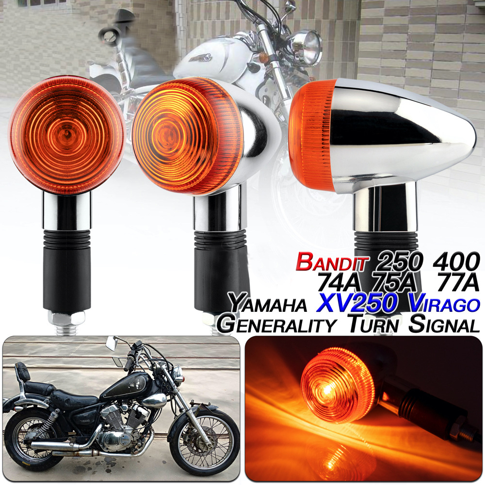 M10 オートバイターンシグナルライト 12V サイド方向インジケータランプホンダスクータークルーザーカフェレーサーレトロターンシグナルライト