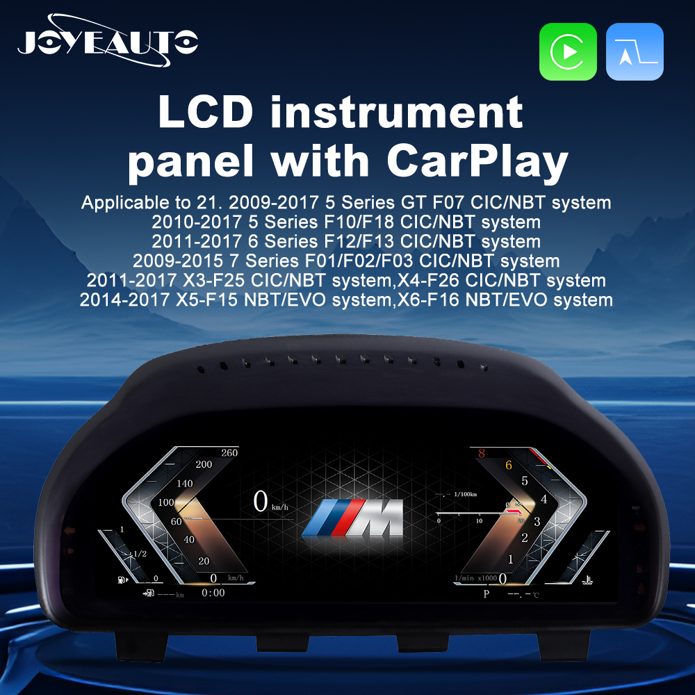 12.3 "LCD デジタル計器パネル BMW 5 6 7 シリーズ X3 X4 X5 X6 NBT CIC ダッシュボード走行距離計スピードメーター VirtualCluster CarPlay
