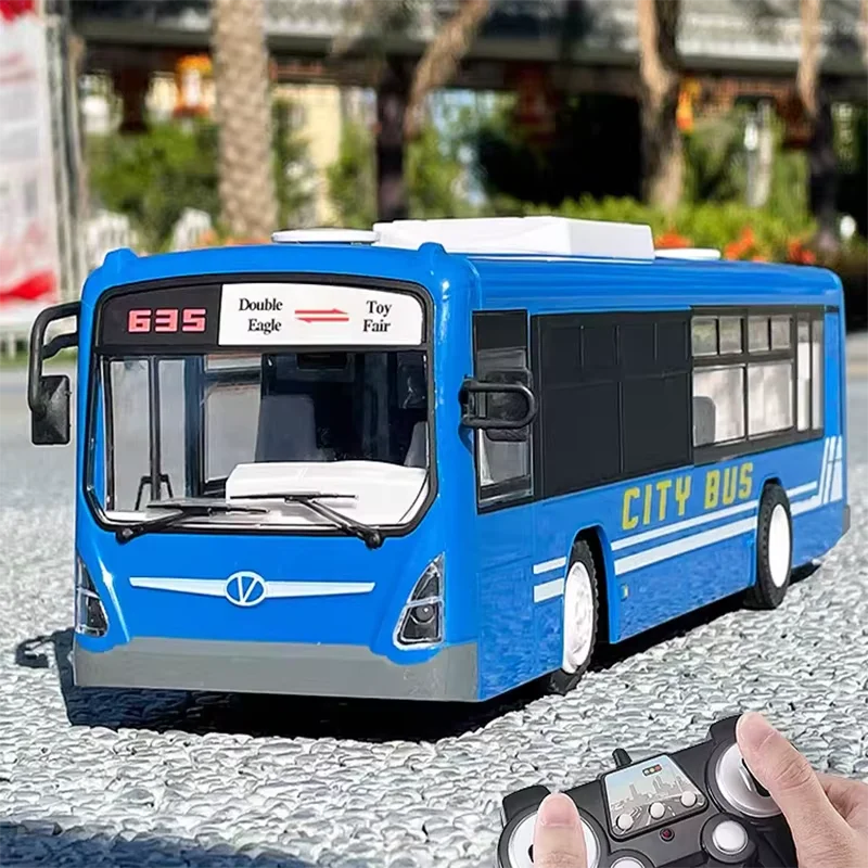 ダブル E RC バス 6CH リモートコントロールカーモデルオープンドアツアーバス音と光電子トラック子供のおもちゃの誕生日プレゼント