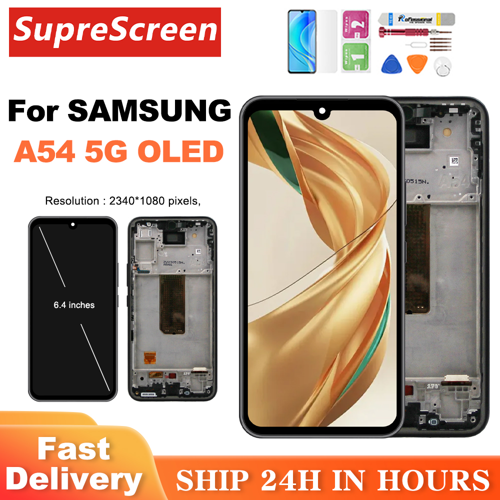 OLED サムスン A54 5 グラムディスプレイ A546U A546B A5460 ディスプレイタッチスクリーンデジタイザサムスン A546 画面交換