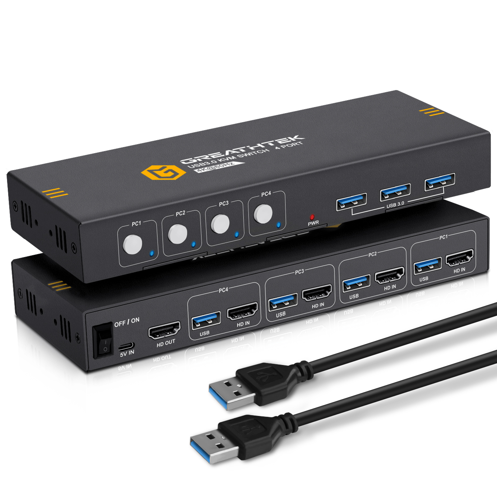4 ポート KVM スイッチ USB HDMI スイッチャー 4Kx2K@60Hz 1 台の HD モニターと 3 台の USB デバイスを共有する 4 台のコンピューター用 キーボード マウス プリンター