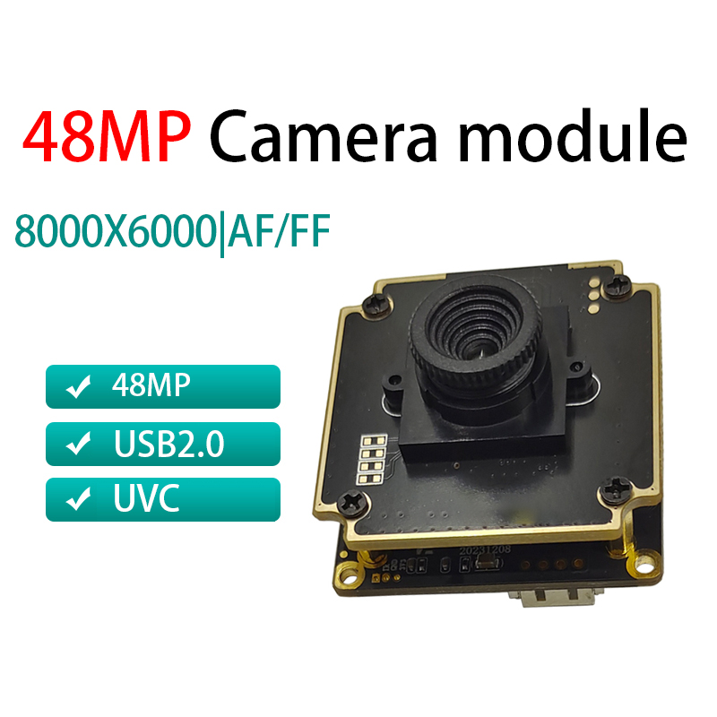 48MP 固定焦点カメラモジュール USB ドライバー無料高解像度 4800 万 PDAF 高速オートフォーカス モジュール