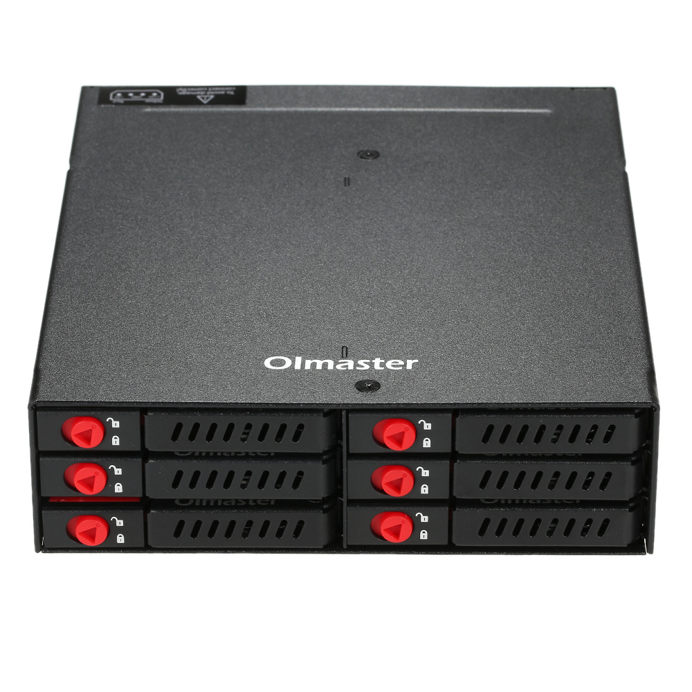 OImaster 6 ベイ モバイル バックプレーン サポート 2.5 インチ SATA HDD SSD ハードドライブ (冷却ファン付き) ロッカー ホットスワップ 6Gbps 伝送