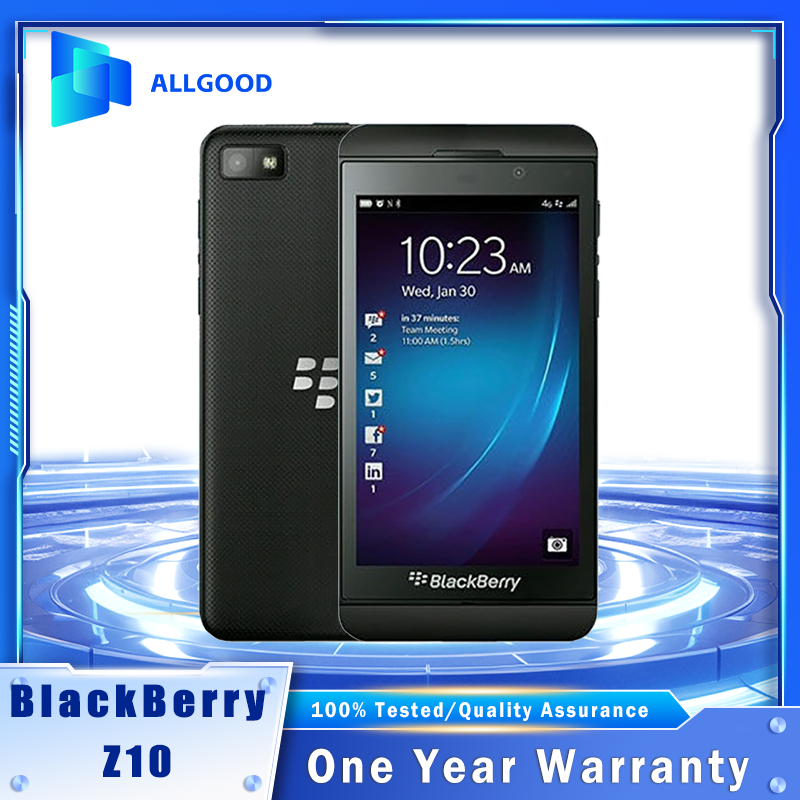 オリジナル Blackberry Z10 4 グラム LTE 携帯電話 4.2 "2 ギガバイト 16 ギガバイト 8MP 2MP WIFI Snapdragon S4 プラスデュアルコア BlackBerry z10 携帯電話