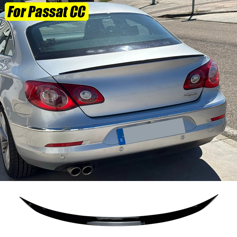 For 2009-2018 VW Volkswagen Passat CC Gloss Black Rear Trunk Spoiler Lip Bodykit Accessories