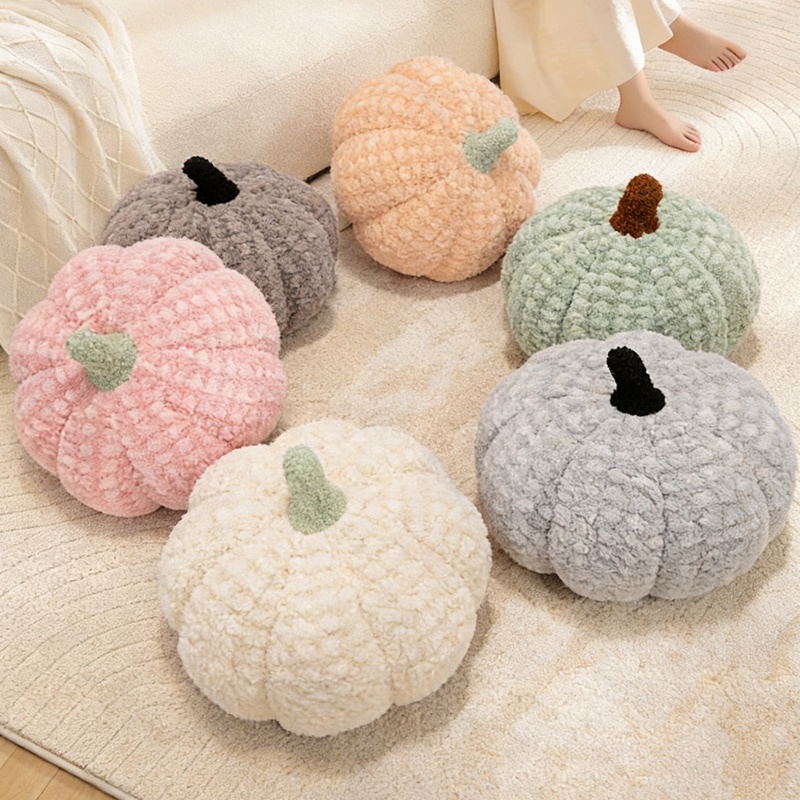 子羊フリースカボチャ枕ハロウィンカボチャぬいぐるみぬいぐるみクッション秋の収穫祭感謝祭の家の装飾