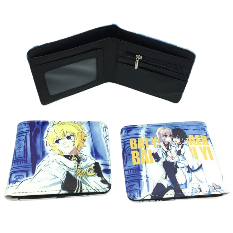 アニメ終わりのセラフ百夜優一郎メンズ財布ミカエラ女性カードホルダー財布