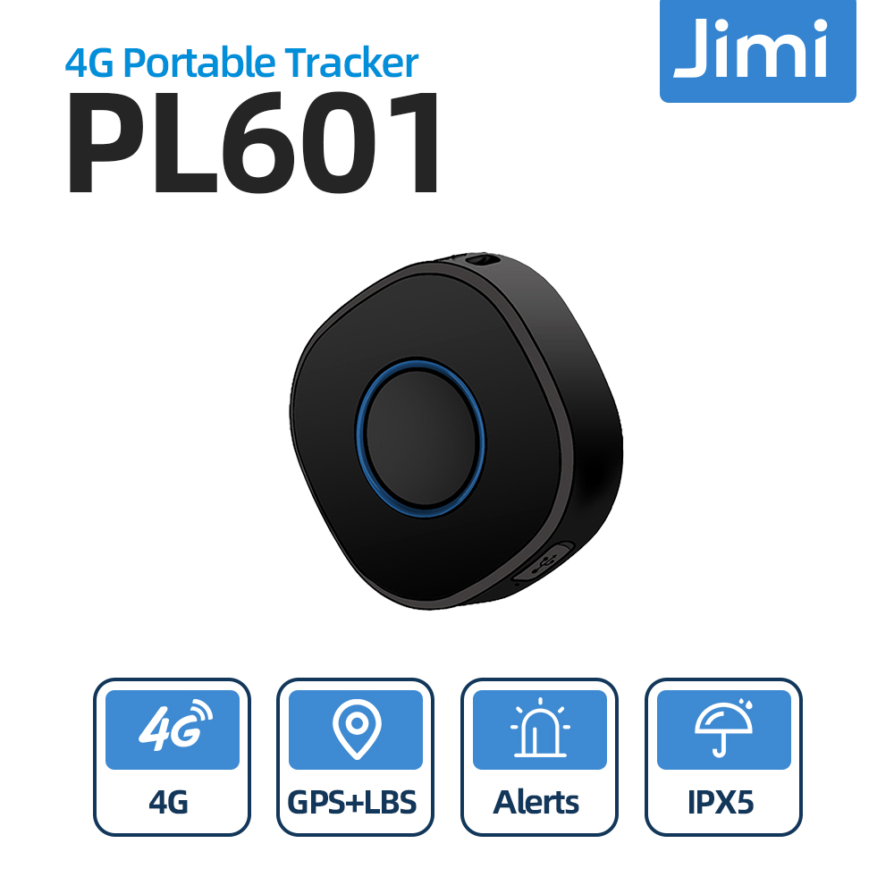Jimi PL601 Personal 4G Mini GPS Tracker With Real-time Tracking Multiple Alarm Panic Button GPS Locator For Kid Elderly Free APP
