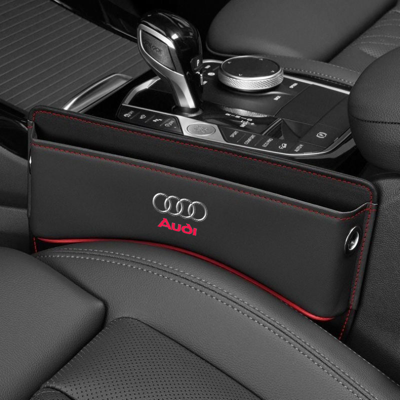 カーシート隙間スロットオーガナイザー収納ボックスアウディ A3 8P 8V A6 C8 C7 A4 B7 S8 A8 D3 D4 A5 A8 Q3 Q5 RS Sline 自動車の付属品