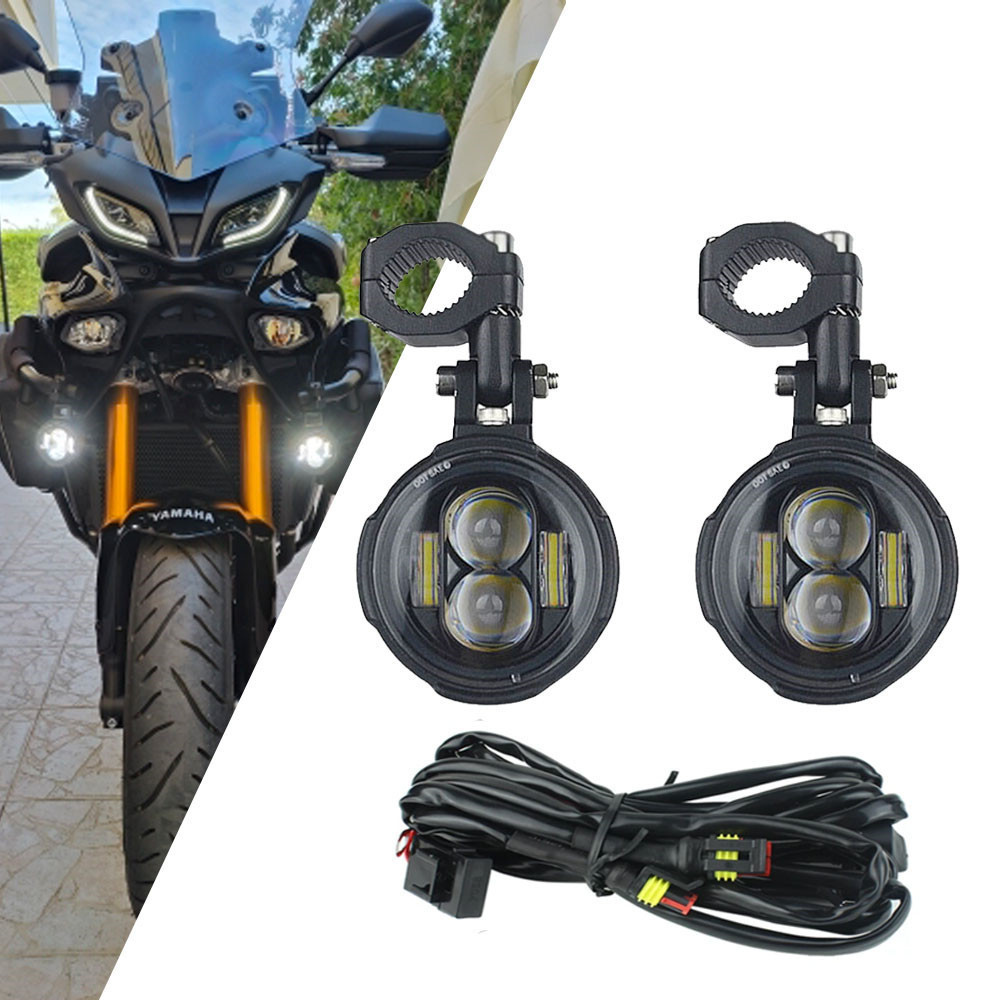 オートバイのヘッドライトフォグランプ Led 補助ドライビングライトホンダ-カワサキ-スズキ BMW-R1200GS F800GS F700GS モトフォグライト