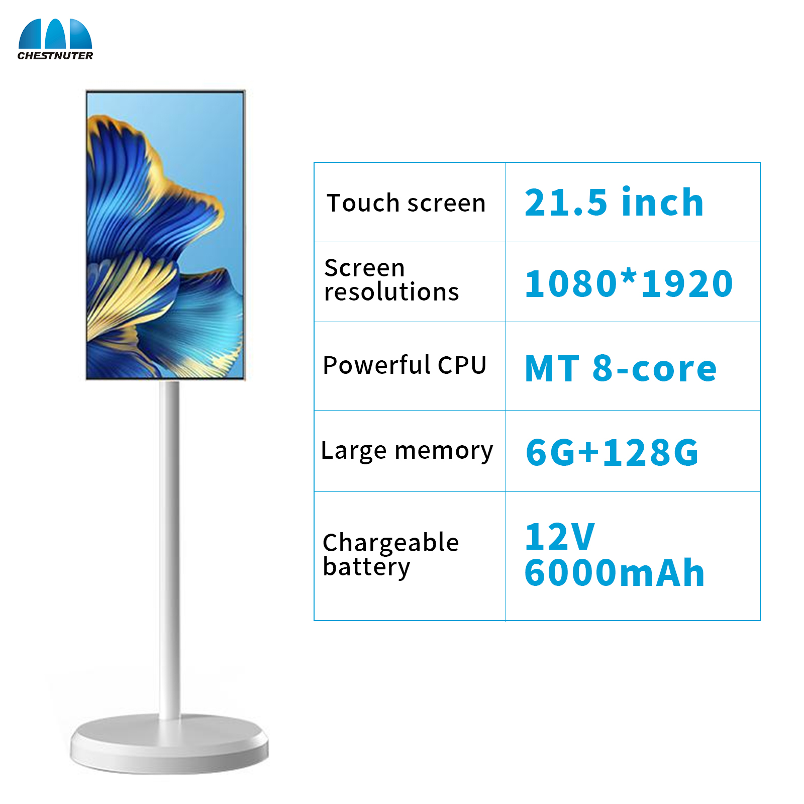 Hot Selling 21.5 Inch Bluetooth Wireless Projection with Built-in Google Store 8 Million Built-in Camera for Entertainment