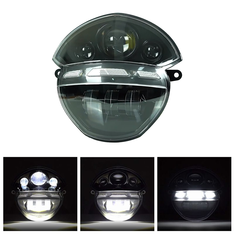 ドゥカティモンスター 695 696 795 796 1100 1100 EVO ABS 2008-2015 LED ヘッドライトプロジェクターアセンブリランニングライト Hi/Lo ビーム DRL
