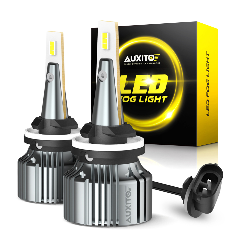 AUXITO 2x H27 LED 881 880 LED 電球 H27W/1 H27W/2 LED 車フォグライト 6500K ホワイト 3000K ゴールデンイエロー自動運転ランニングランプ 12V